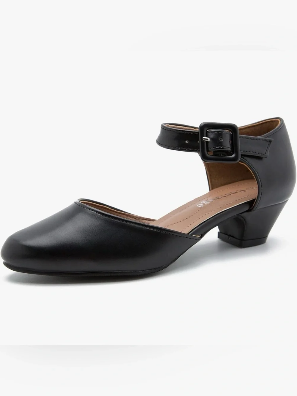 Enelauge Black Closed Toe Chunky Mary Jane Heels Size 11